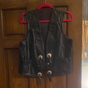 Black Leather Vest